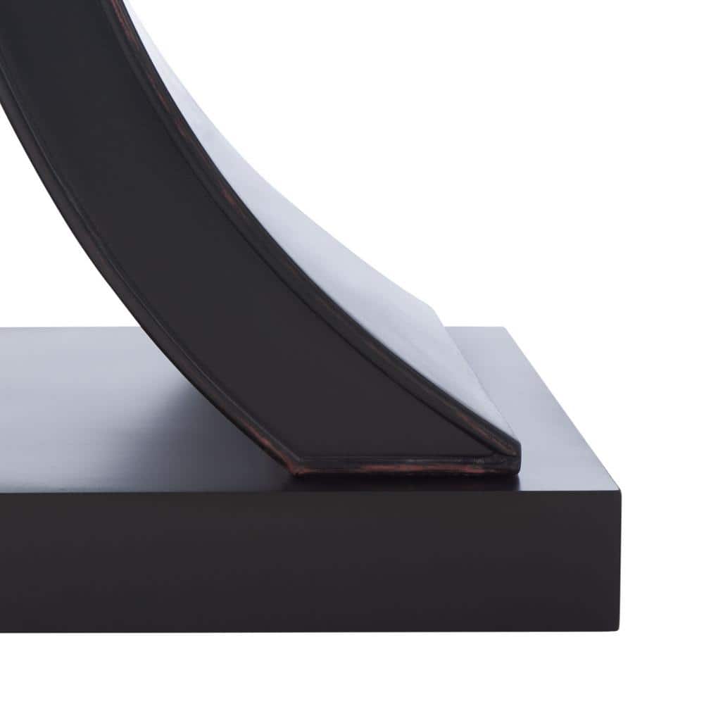 Dryden 40" Black Wood Console Table with Storage