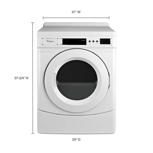Whirlpool 6.7 cu. ft. 240 Volt White Commercial Electric Vented