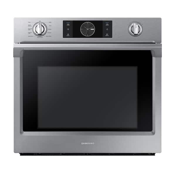 Samsung 30 in. Single Electric Wall Oven with Steam Cook, Flex Duo and Dual Convection in Stainless Steel
