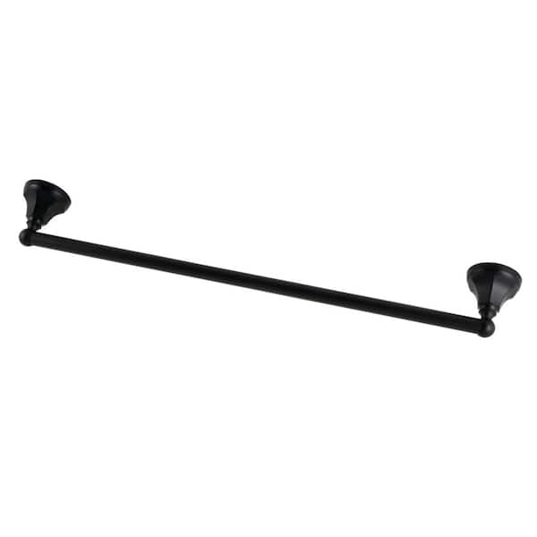 Kingston Brass Metropolitan 24 in. Wall Mounted Towel Bar in Matte Black