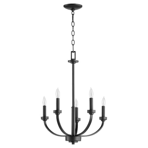 Reyes 5- -Light Black Chandelier