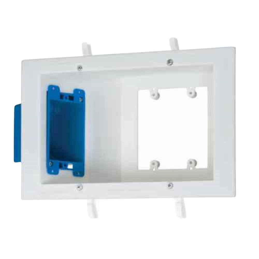 Carlon SC300PR Flat Panel TV Electrical Box White Flush Mount NIB Free Shipping 