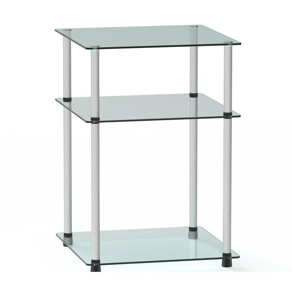 FORCLOVER 17 in. W x 17 in. D x 25 in. H Glass Freestanding