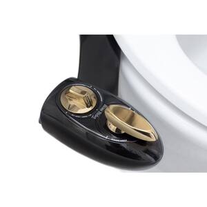 Boss Bidet Non-Electric Bold Toilet Bidet Attachment Water Sprayer Dual Nozzle Black and Gold