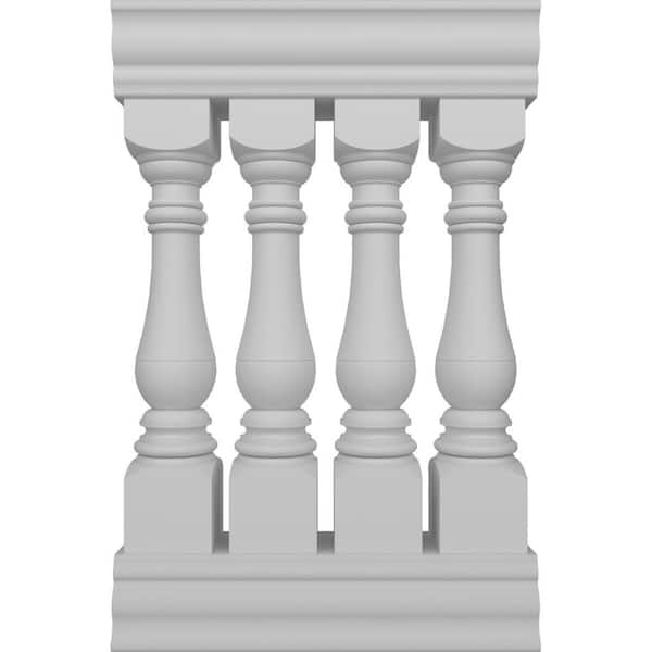 Ekena Millwork Fiberthane Bradford Balustrade 24 in. L x 40 in. H Fiberglass Railing Kit