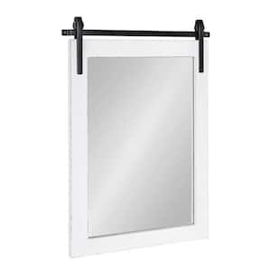 Cates 24 in. x 18 in. Classic Rectangle Framed White Wall Mirror