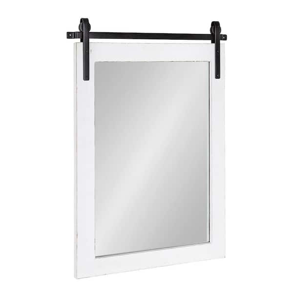 22 X 30 Fosset Frameless Mirror With Shelf White - Kate & Laurel