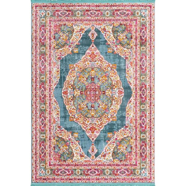 Unique Loom Baracoa Regla Turquoise 7' 0 x 10' 0 Area Rug