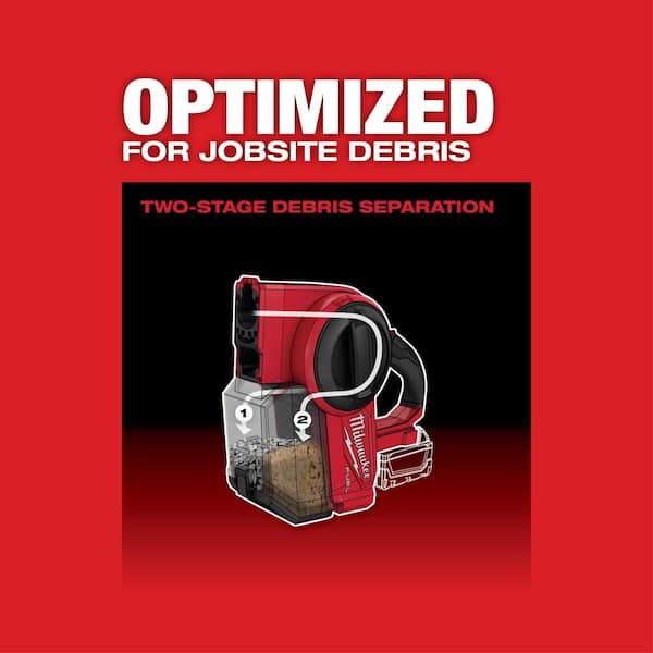 Milwaukee - M18 FUEL 18-Volt Lithium-Ion Brushless 0.25 Gal. Cordless Jobsite Wet/Dry Vacuum (Vacuum-Only)