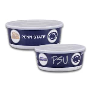 Penn State 7.5 in. 16 fl.oz Assorted Colors Melamine Serving Bowls Set of 2 with Lids