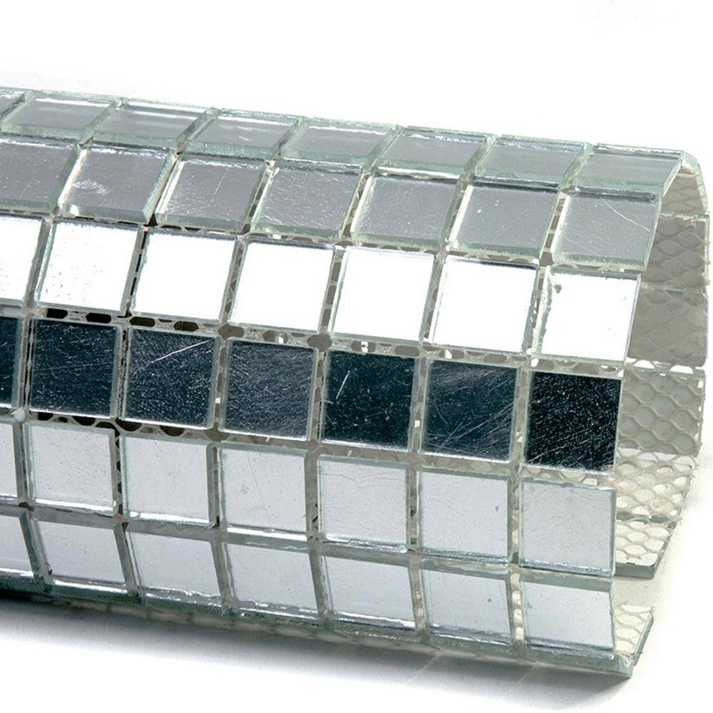 Altin 12" x 12" Silver Glass Mosaic Wall and Floor Tile