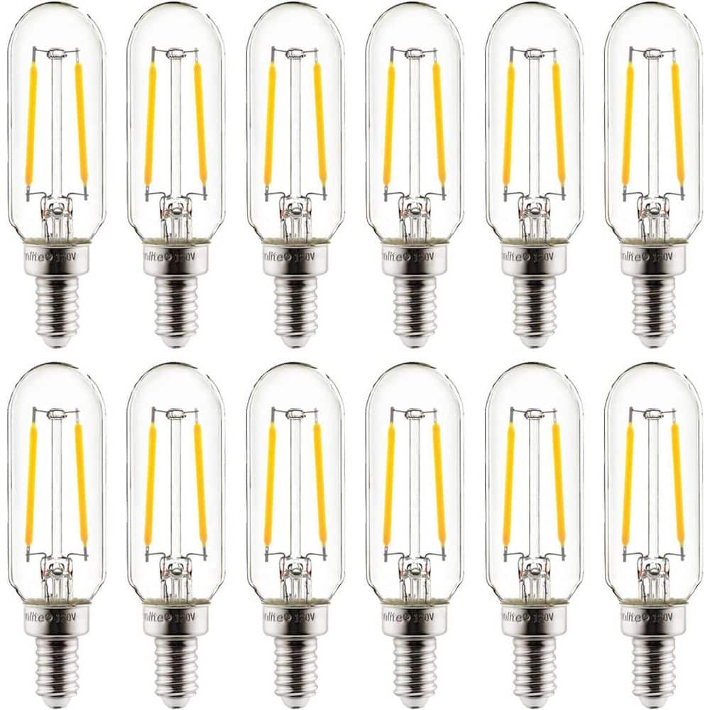 25-Watt Equivalent T8 Dimmable, E12 Candelabra Base, UL Listed Tubular LED Light Bulb in Warm White 2700K (12-Pack) price history on PriceWatchPro