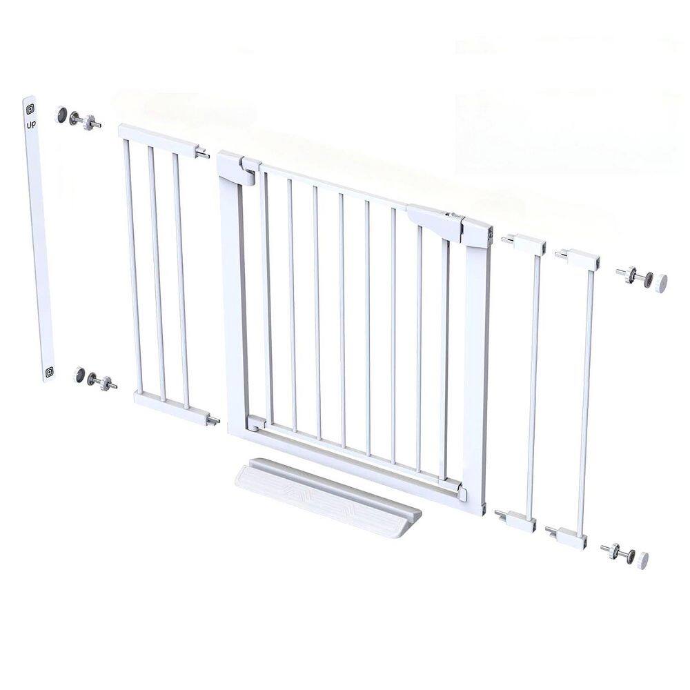 30.5 H x 46 W Metal Baby Gate for Stairs and Doorways Auto Close Safety Gate Mounted Pet Gate White Fence Panel price history on PriceWatchPro