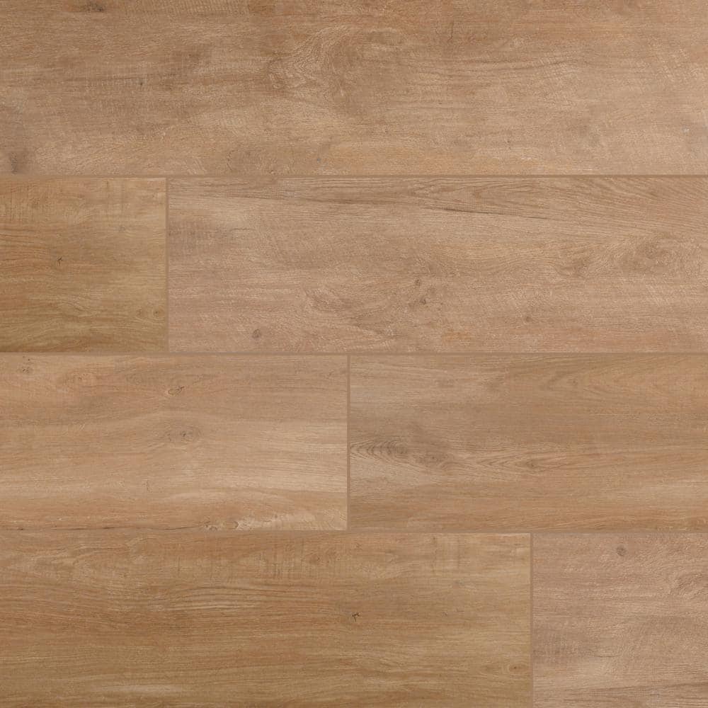 MSI Lukas Brown 12 in. x 48 in. Matte Porcelain Paver Tile (2