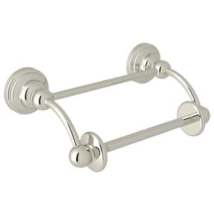 Perrin and Rowe Double Post Toilet Paper Holder in Polished Nickel