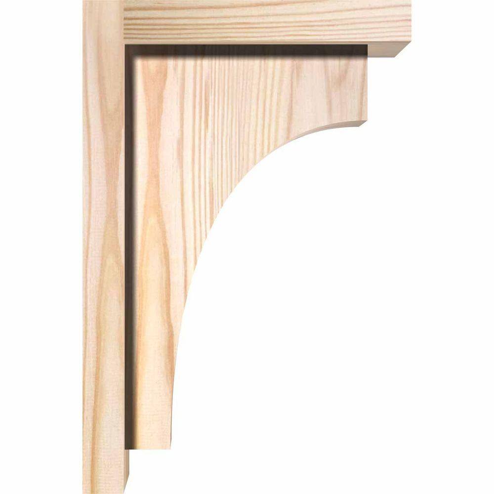 Douglas Fir Smooth Rustic Corbel with Backplate