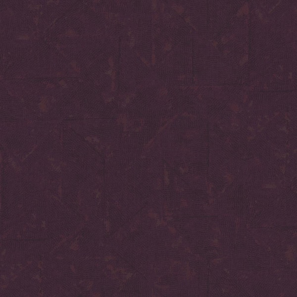 Unbranded Absolutely Chic Purple Distressed Geometric Motif Vinyl on Non-Woven Non-Pasted Textured Matte Wallpaper