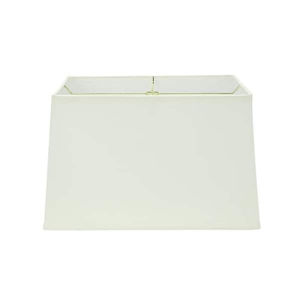 16 in. x 10 in. Off-White Hardback Rectangular Lamp Shade