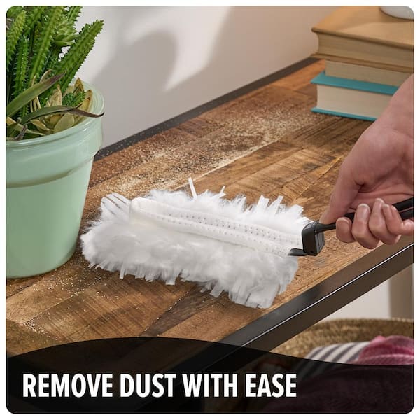 Handheld Duster for Dusting and Cleaning on Multi-Surfaces, with Detachable and Disposable Replacement Dusting Heads