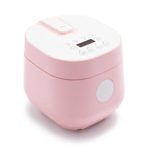 Go Grains 4-Cup Pink Electric Grains and Rice Cooker