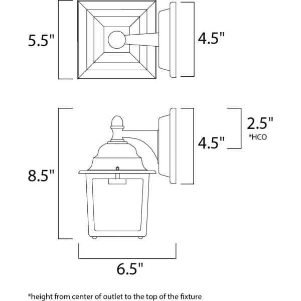 Builder Cast 1-Light Empire Bronze Outdoor Wall Lantern Sconce