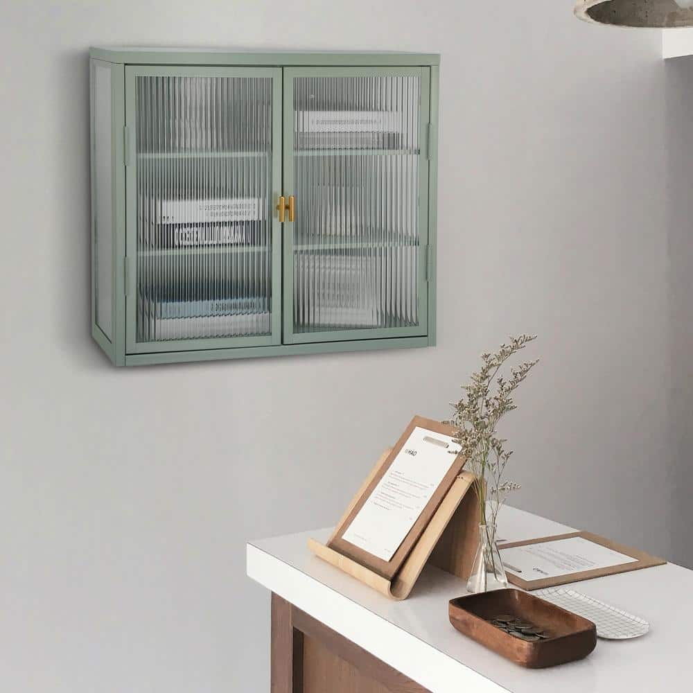 27.6 in. W x 9.1 in. D x 23.6 in. H Bathroom Storage Wall Cabinet With Deta