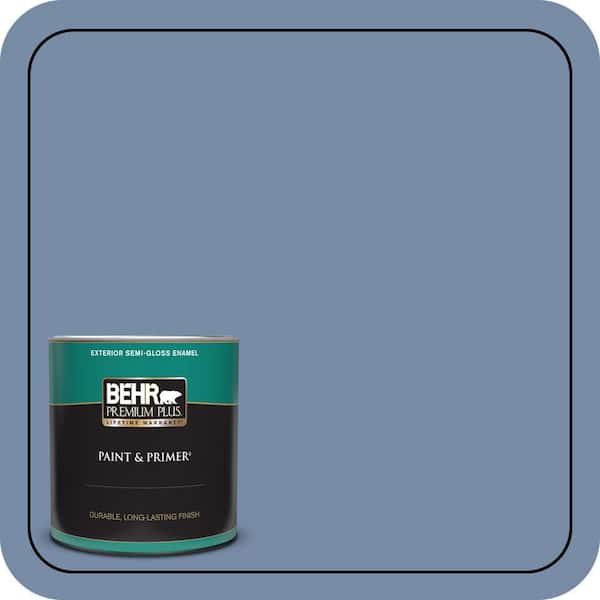 BEHR PREMIUM PLUS 1 qt. #590F-5 Magic Spell Semi-Gloss Enamel Exterior Paint & Primer