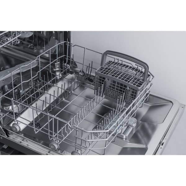 Kalamera 24 in. Top Control Mat Silver Built-in Smart Dishwasher with Finger Print-Resist and Energy Star