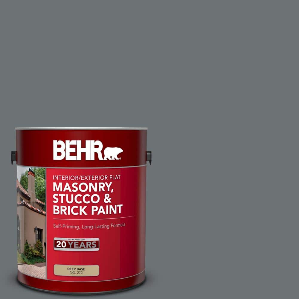 1 gal. #MQ5-28 Dawn Gray Flat Masonry, Stucco and Brick Interior/Exterior P