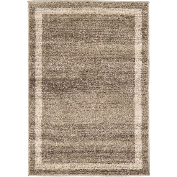 Unique Loom Del Mar Maria Light Brown 2' 2 x 3' 0 Area Rug