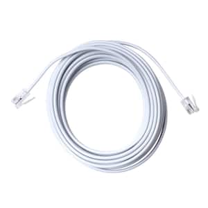 CE 12 ft. WHITE TELEPHONE LINE CORD