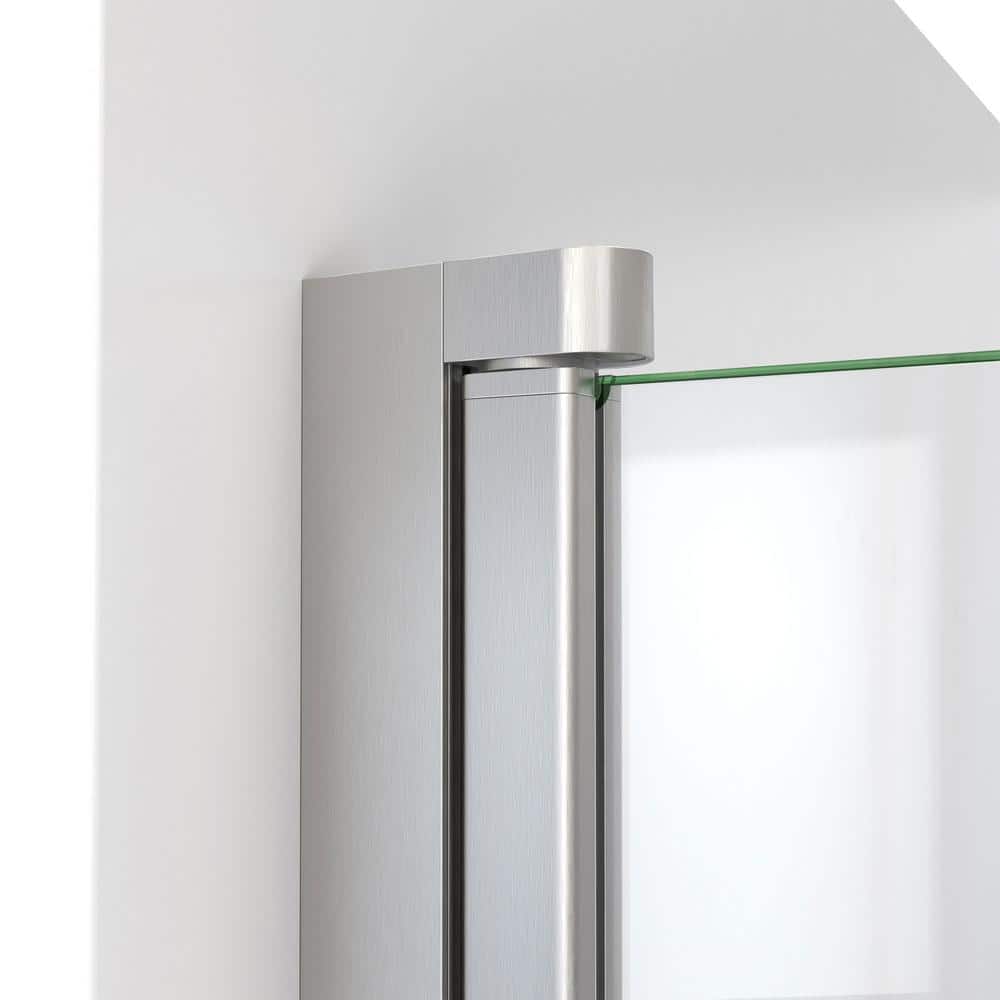 Aqua-Q Fold 32" x 32" Frameless Bifold Shower Kit with Brushed Nickel Finish