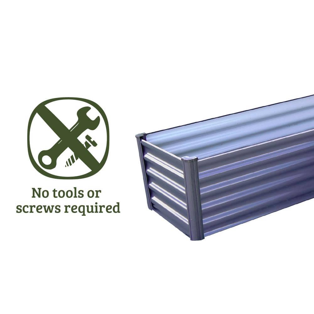 Hakea 4' x 4' Galvanized Steel Raised Garden Bed