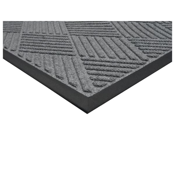 Graphite Grid Grey 24 in. x 36 in. Multicolored Indoor/Outdoor Doormat