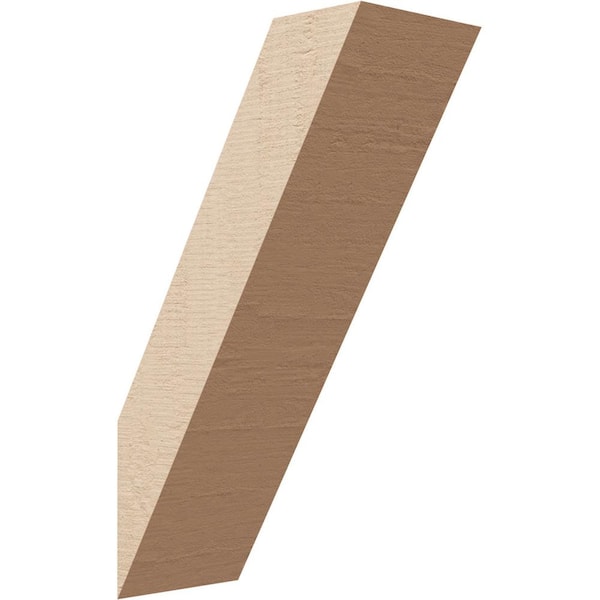 Ekena Millwork 3 in. x 10 in. x 6 in. Traditional Rough Cedar Woodgrain Timberthane Polyurethane Knee Brace, Primed