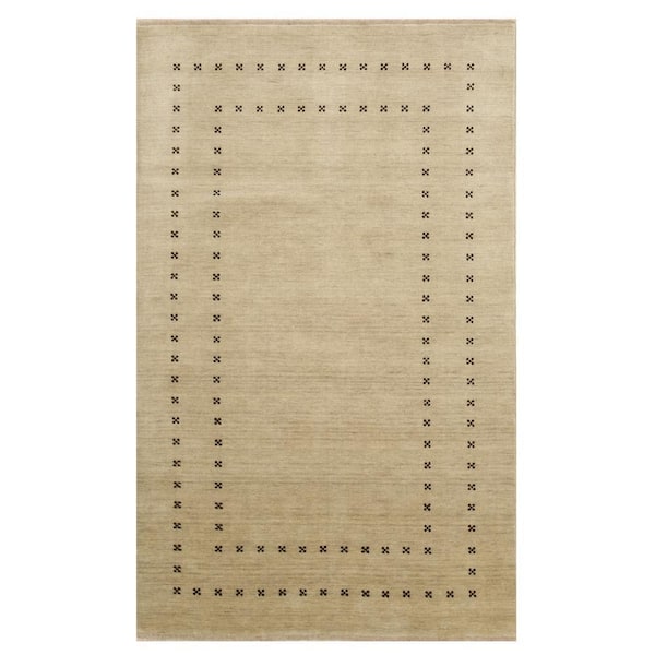 Beige Handmade Wool Transitional Lori Baft Rug, 10 ft. x 14 ft.