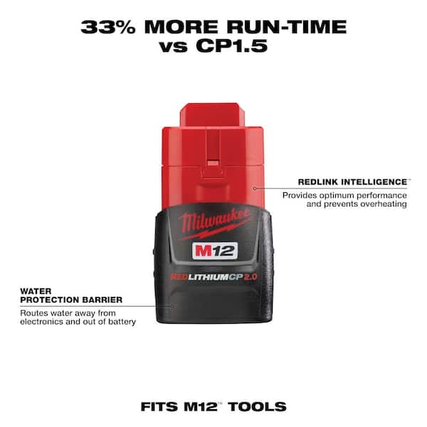 M12 12-Volt Lithium-Ion 2.0 Ah Compact Battery Pack