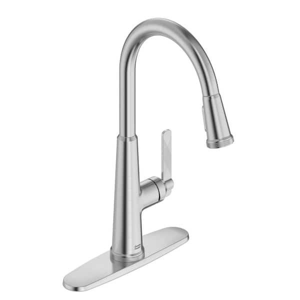 Eastcourt Single Handle Pull Down Sprayer Kitchen Faucet with Dual Spray in Stainless Steel