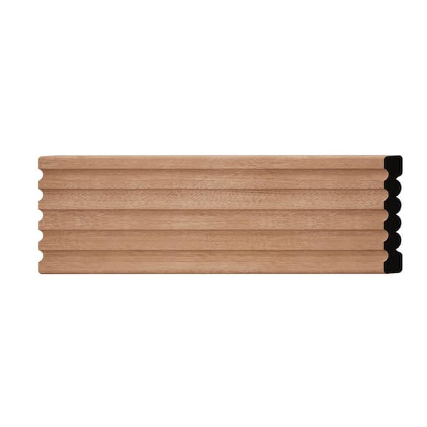 Ekena Millwork WM338 0.56 in. D x 3.38 in. W x 6 in. L Wood (Sapele) Chair Rail Sample