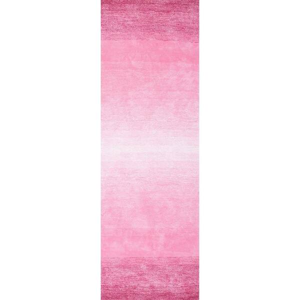 nuLOOM Bernatta Contemporary Ombre Pink 3 ft. x 8 ft. Runner Rug