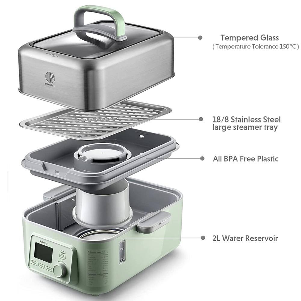 BUYDEEM  5-Qt Stainless Steel Electric Food Steamer with Auto Power-Off Protection - 3
