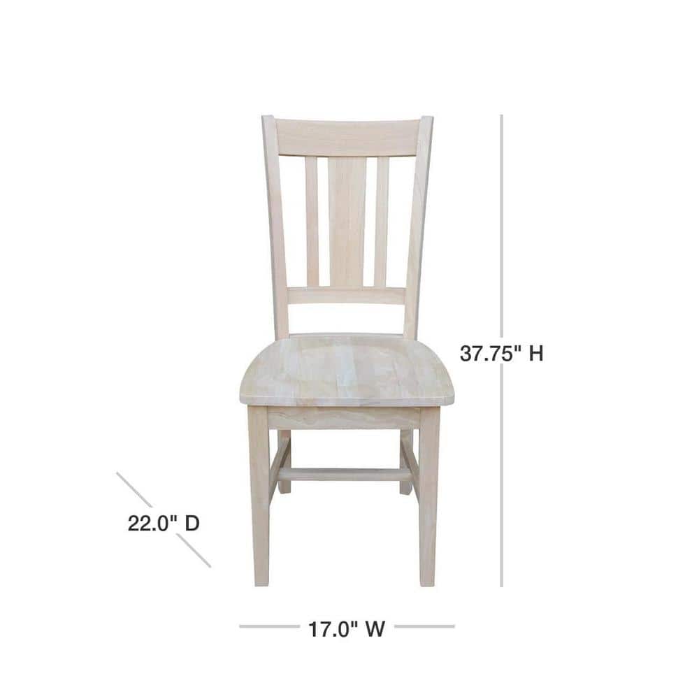 Windsor White High Slat Solid Wood Side Chair Set