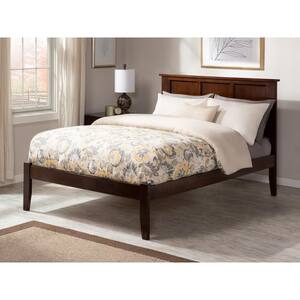 Madison Walnut Queen Platform Bed with Open Foot Board