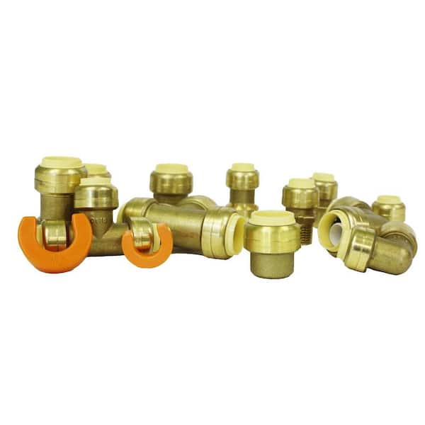 1/2 in. x 3/4 in. Push-To-Connect Brass Assorted Fittings