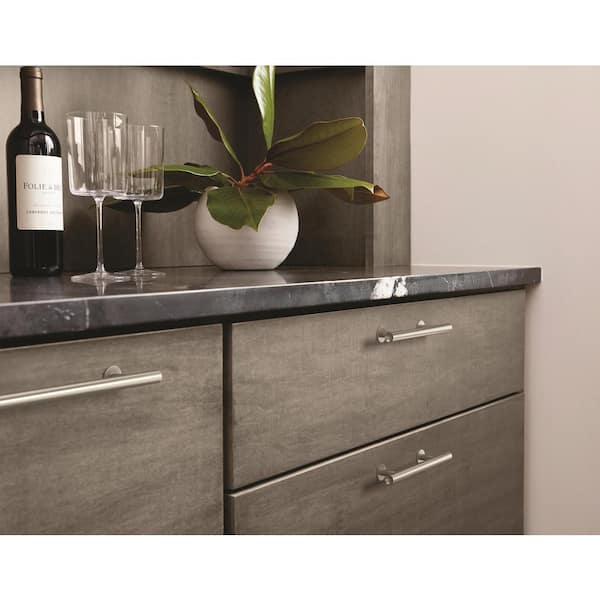 Radius 5-1/16 in. (128mm) Modern Satin Nickel Bar Cabinet Pull