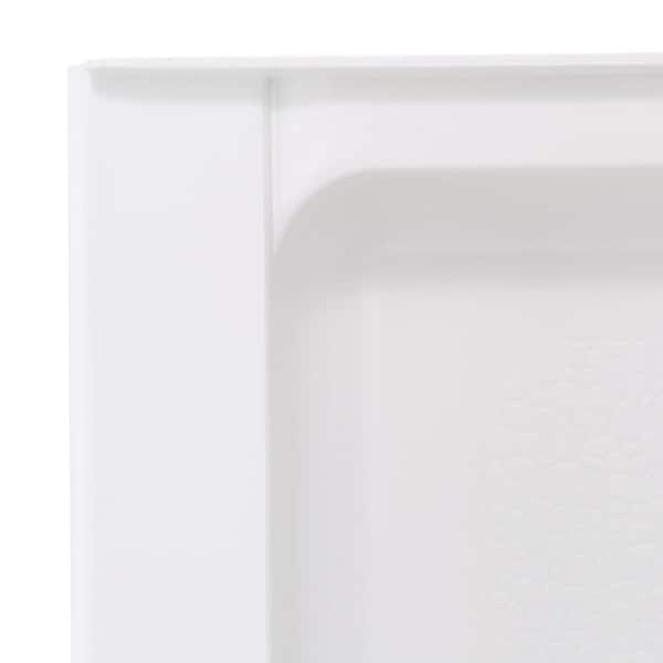 42 in. x 36 in. Solid Surface Single Threshold Center Drain Shower Pan in White