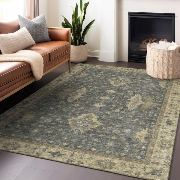 Chantille Machine Washable Indoor/Outdoor Abstract ACN1739 Gray 3 ft. x 4 ft. Area Rug
