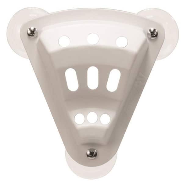 Camco 0.38 in. Durable Plastic Construction Suction Cup Flag Holder, White