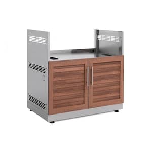Stainless Steel 36 in. W x 36.5 in. H x 23 in. D Outdoor Kitchen Grove Insert Gas Grill Cabinet