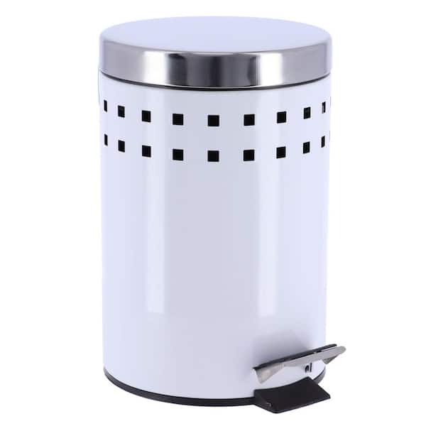 Stainless steel pedal bin, round – EKO: capacity 12 l